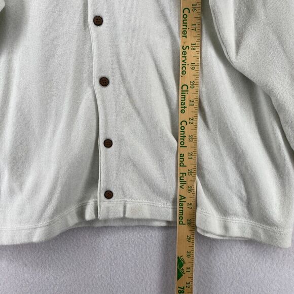 RE UNION Sweater Mens XL Grandpa Cardigan Button Down Off White Vintage - Picture 9 of 11
